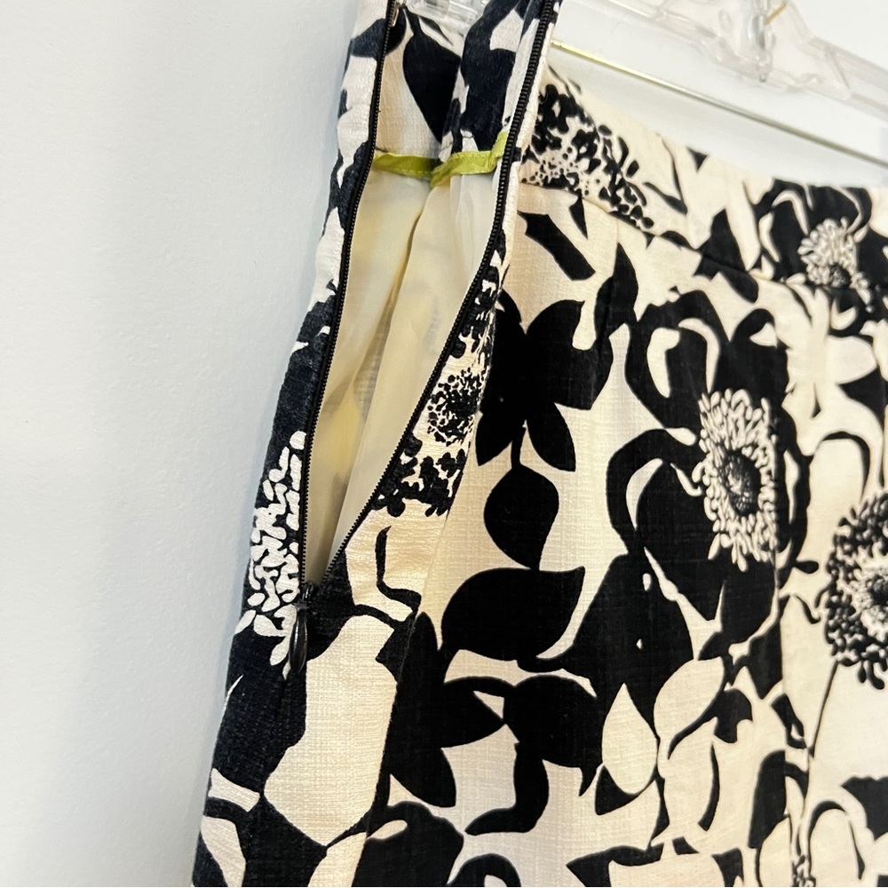 Merona Cotton Black and Cream Floral A-Line Skirt - Picture 8 of 10